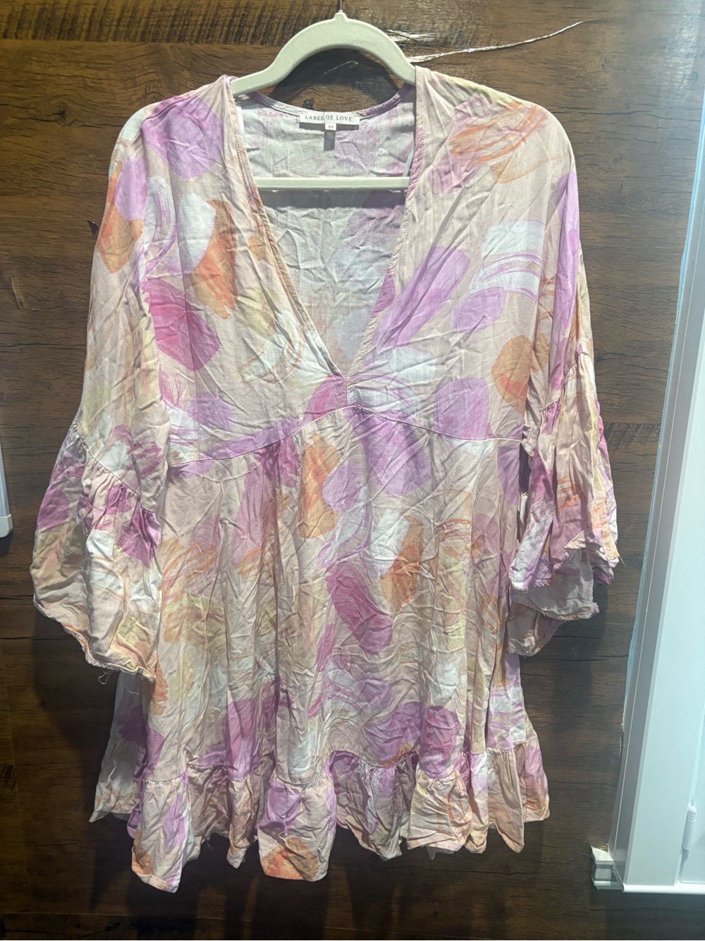 Label of Love Pastel Swirl V-Neck Dress - Picture 2 of 9